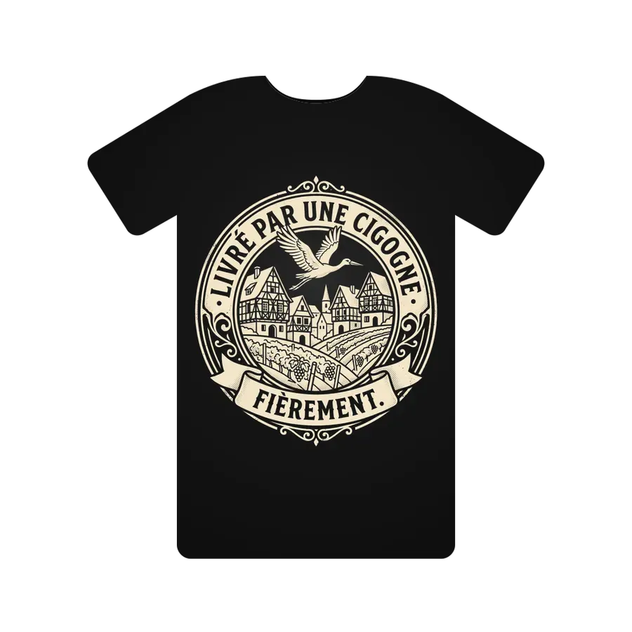 Livré par une cigogne. Fièrement.