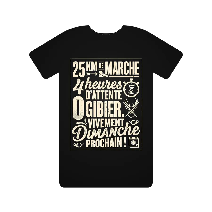 25 km de marche, 4 heures d'attente, 0 gibier. Vivement dimanche prochain !