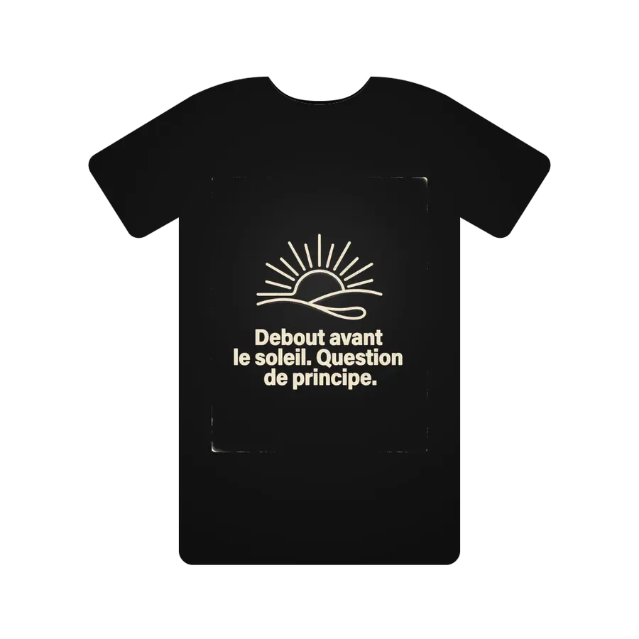 Debout avant le soleil. Question de principe.