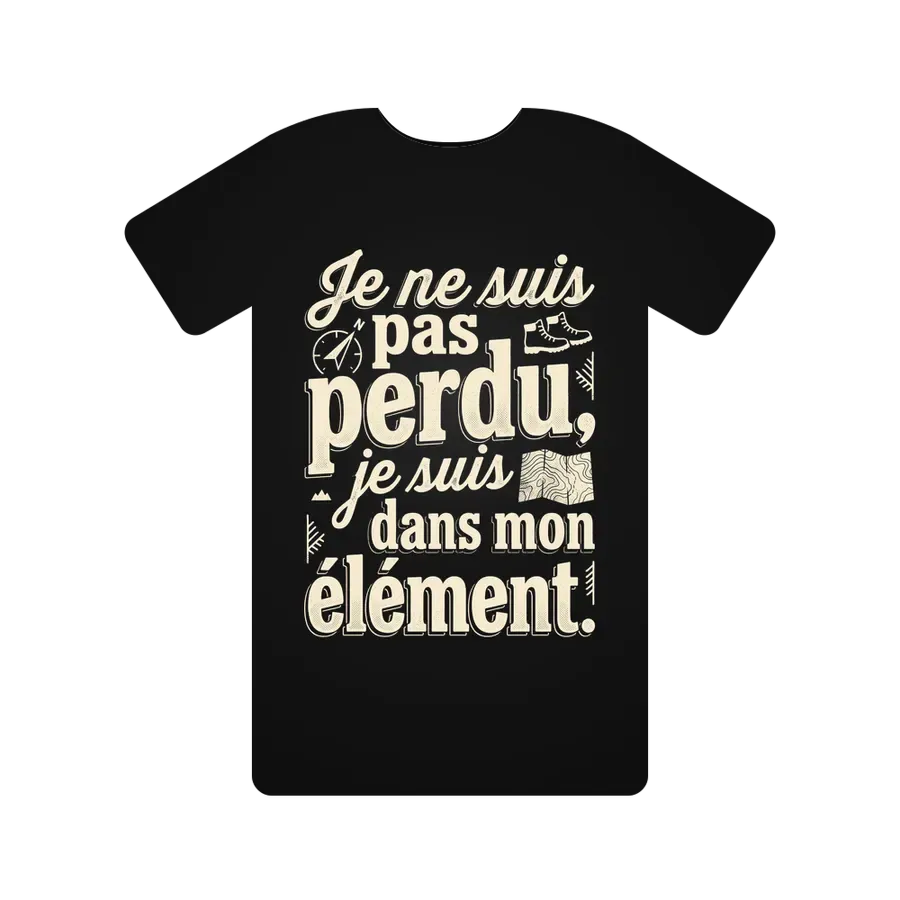 Je ne suis pas perdu, je suis dans mon élément.