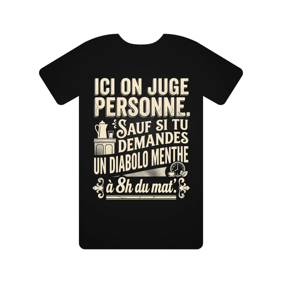Ici on juge personne. Sauf si tu demandes un diabolo menthe à 8h du mat'.