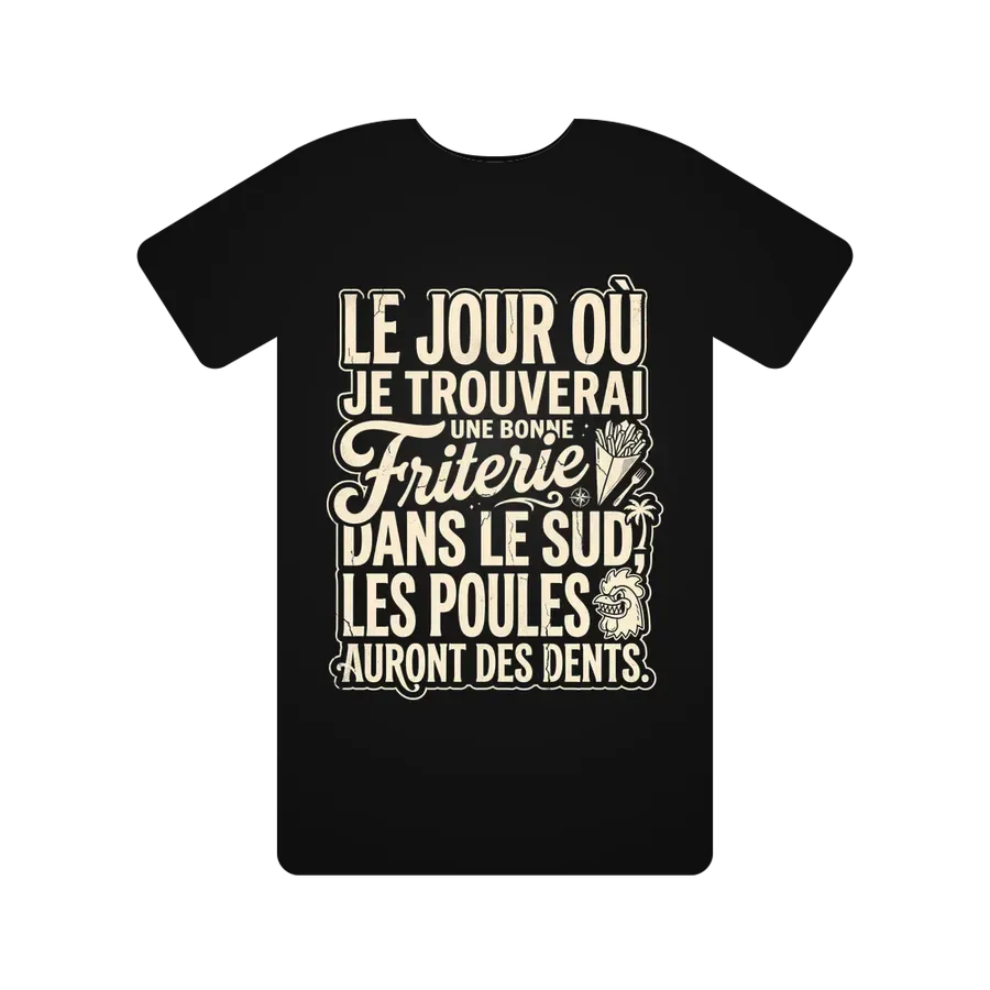 Le jour où je trouverai une bonne friterie dans le Sud, les poules auront des dents.