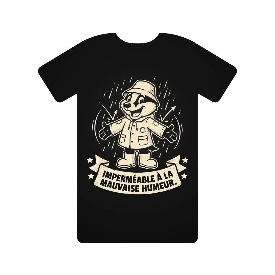 Imperméable à la mauvaise humeur.