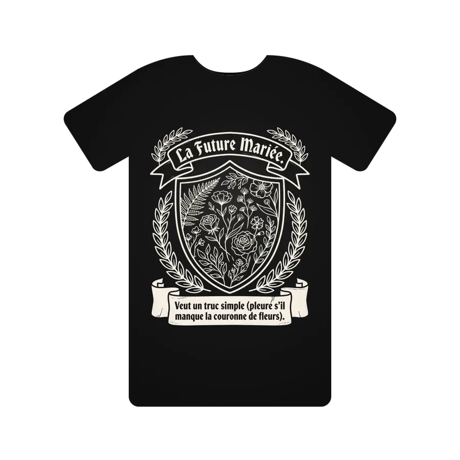 La Future Mariée. Veut un truc simple (pleure s'il manque la couronne de fleurs).