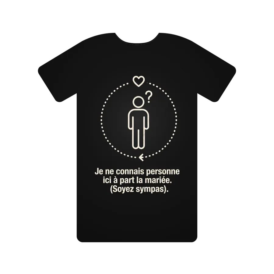 Je ne connais personne ici à part la mariée. (Soyez sympas).