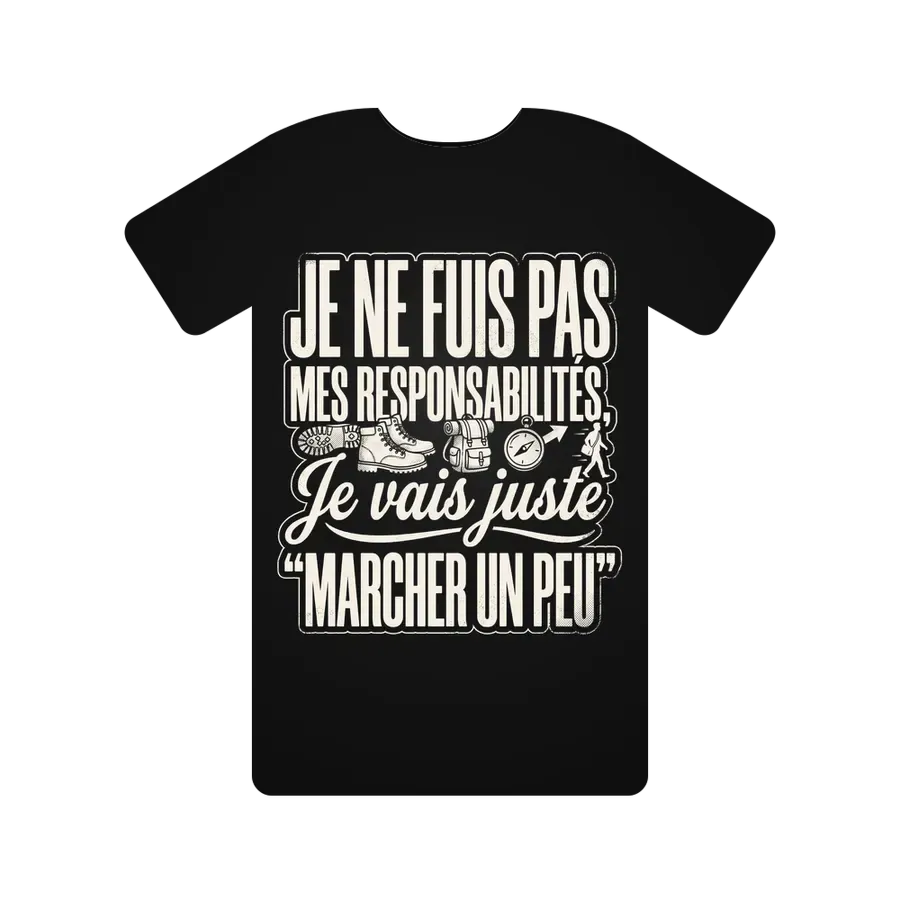 Je ne fuis pas mes responsabilités, je vais juste 'marcher un peu'.