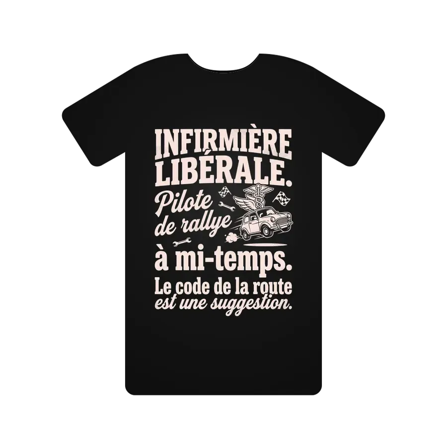Infirmière libérale. Pilote de rallye à mi-temps. Le code de la route est une suggestion.