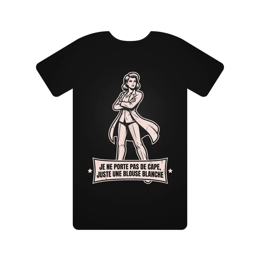 Je ne porte pas de cape, juste une blouse blanche