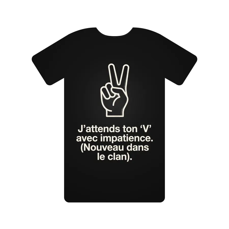 J'attends ton 'V' avec impatience. (Nouveau dans le clan).