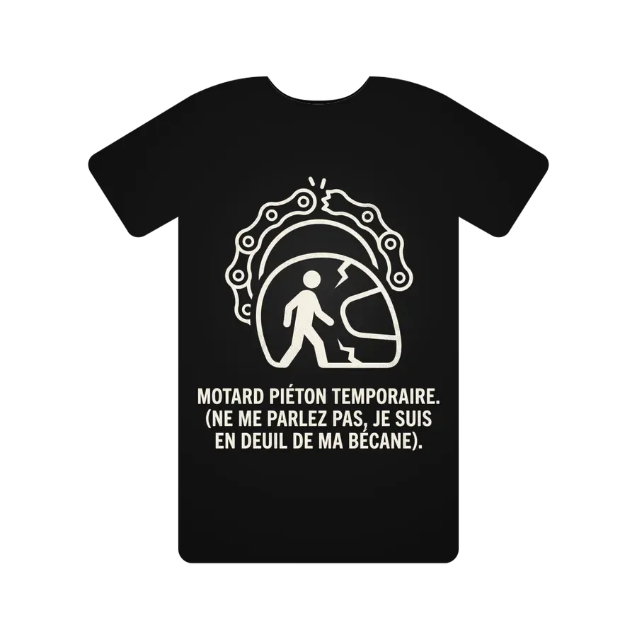 Motard piéton temporaire. (Ne me parlez pas, je suis en deuil de ma bécane).