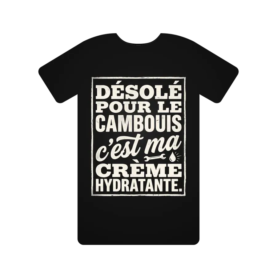 Désolé pour le cambouis, c'est ma crème hydratante.