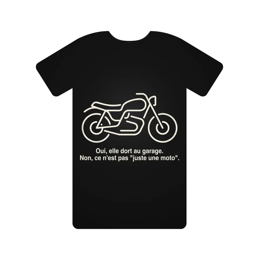 Oui, elle dort au garage. Non, ce n'est pas "juste une moto".