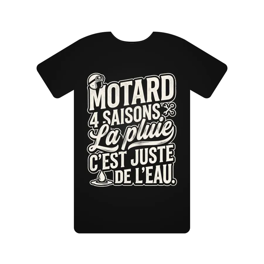 Motard 4 saisons. La pluie c'est juste de l'eau.