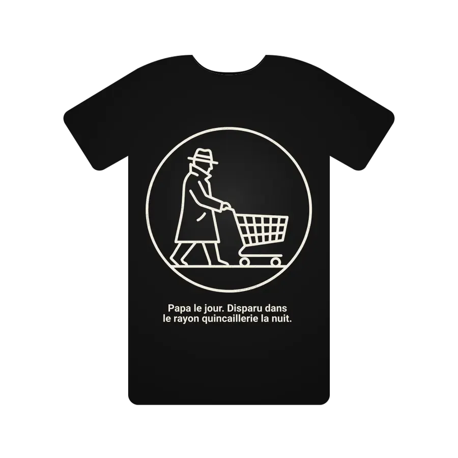 Papa le jour. Disparu dans le rayon quincaillerie la nuit.