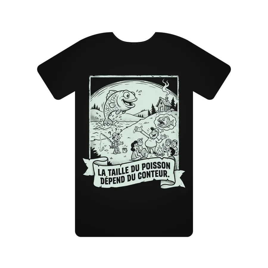 La taille du poisson dépend du conteur.