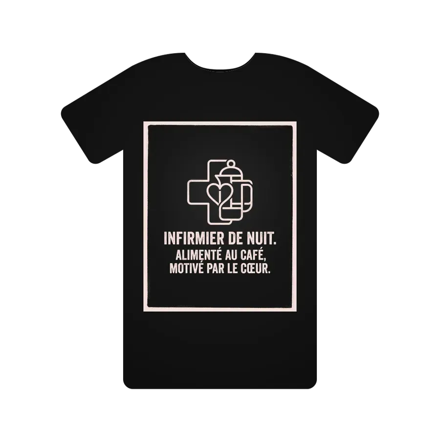 Infirmier de nuit. Alimenté au café, motivé par le cœur.