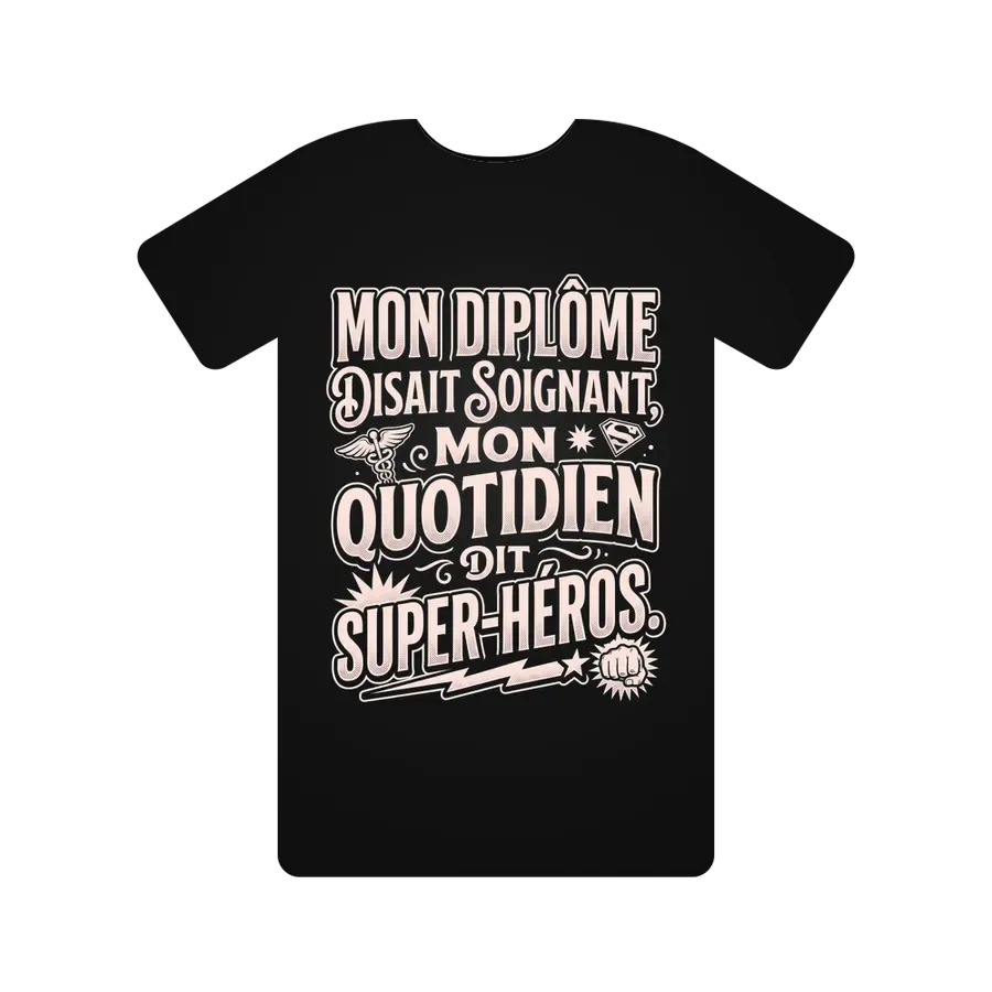 Mon diplôme disait soignant, mon quotidien dit super-héros.