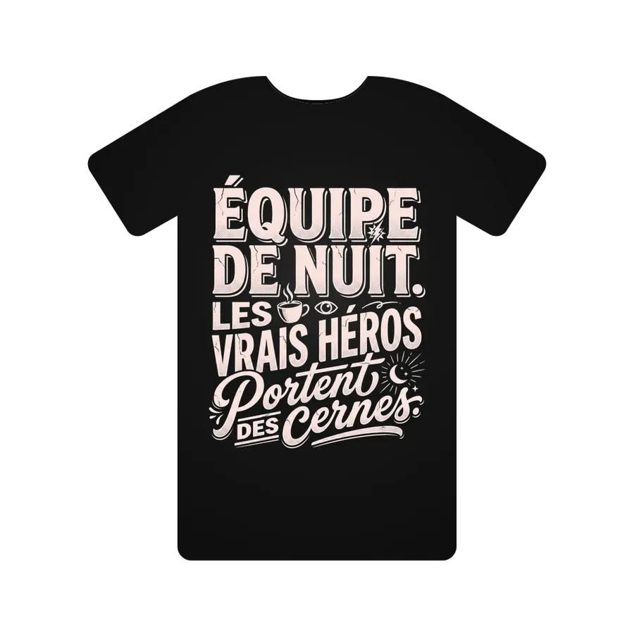 Équipe de nuit. Les vrais héros portent des cernes.