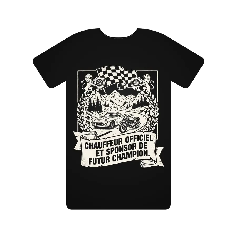 Chauffeur officiel et sponsor de futur champion.