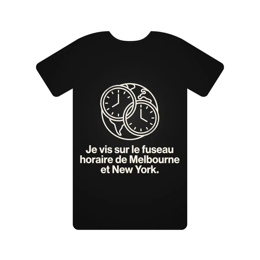 Je vis sur le fuseau horaire de Melbourne et New York.