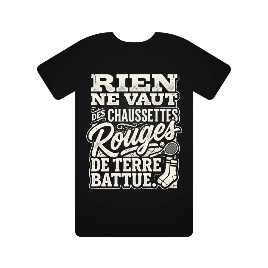 Rien ne vaut des chaussettes rouges de terre battue.